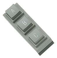 82-301-61 - SWITCH, KEYPAD, 1X3, 100mA, 5V, PLASTIC detail