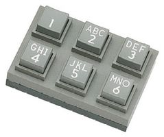 82-601-81 - SWITCH, KEYPAD, 2X3, 100mA, 5V, PLASTIC detail