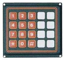 88JB2-252. - KEYPAD SWITCH, 5X4, 10mA 24VDC, ABS detail