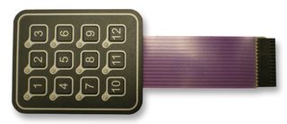 AC3560FILL - KEYPAD, MEMBRANE, LED, 3X4 detail