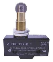 A-20GQ22-B - SNAP ACTION BASIC SWITCH, ROLLER PLUNGER,SPDT, 20A detail