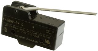 A-20GV-B7-K - MICRO SWITCH, HINGE LEVER, SPDT 20A 500V detail