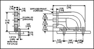 515-1064F - LIGHT PIPE, THREE, ROUND, PCB detail