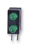 553-0122F - INDICATOR, LED PCB, 2LED, 3MM, GRN, 2.1V detail