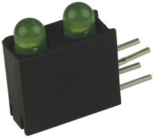 553-0322F - INDICATOR, LED PCB, 2-LED, GREEN, 19MCD detail