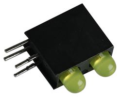 553-2222-100F - INDICATOR, LED, 3MM, 2LEDS, GREEN, 2.1V detail