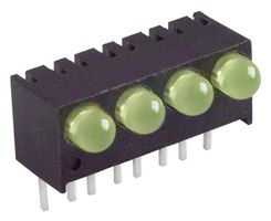 551-0707-004F - INDICATOR, LED PCB, 4LED, 3MM, YEL, 6V detail