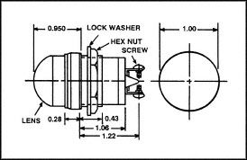 556-3204-304 - INDICATOR, LED PANEL MNT, GREEN, 24V detail