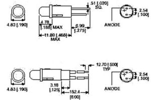 558-3201-007F - INDICATOR, LED PANEL, 3MM, YEL/GRN, 2.1V detail