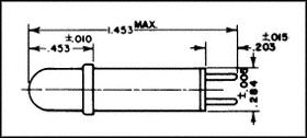 507-4538-0933-610F - LAMP, INDICATOR, NEON, AMBER, 110V detail