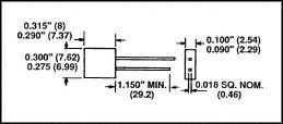 521-9264F - LED, 2.5X7MM, RED, 5MCD, 635NM detail