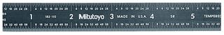 MITUTOYO182-127RIGID RULER, STAINLESS STEEL, 12INX1IN detail